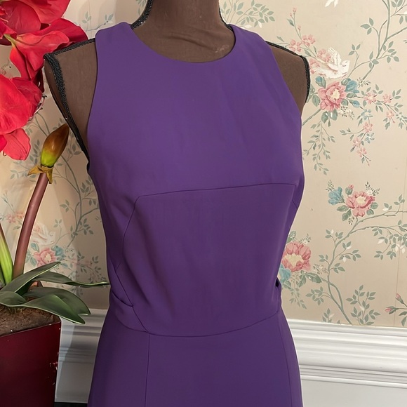 Jason Wu Runway Collection Purple Wool & Silk Lined Fitted Dress 8 (best fits 4) - Picture 2 of 8